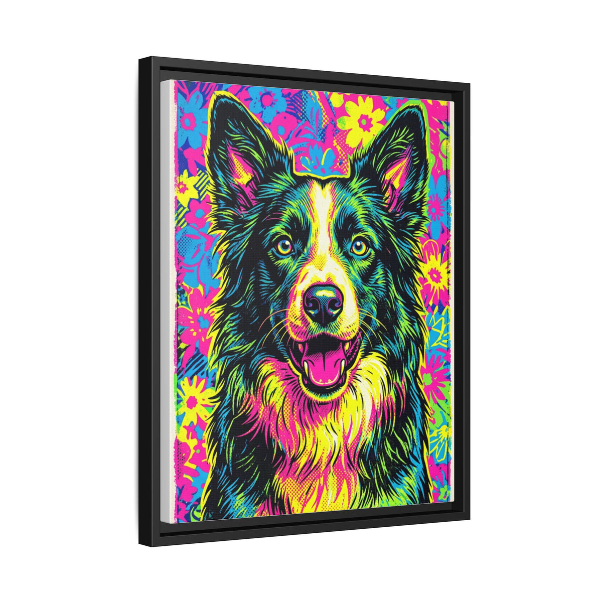 Custom Pet Portrait — Pop Art — Framed Canvas