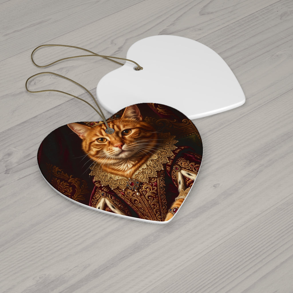 Custom Pet Portrait Ornament — Renaissance Royal