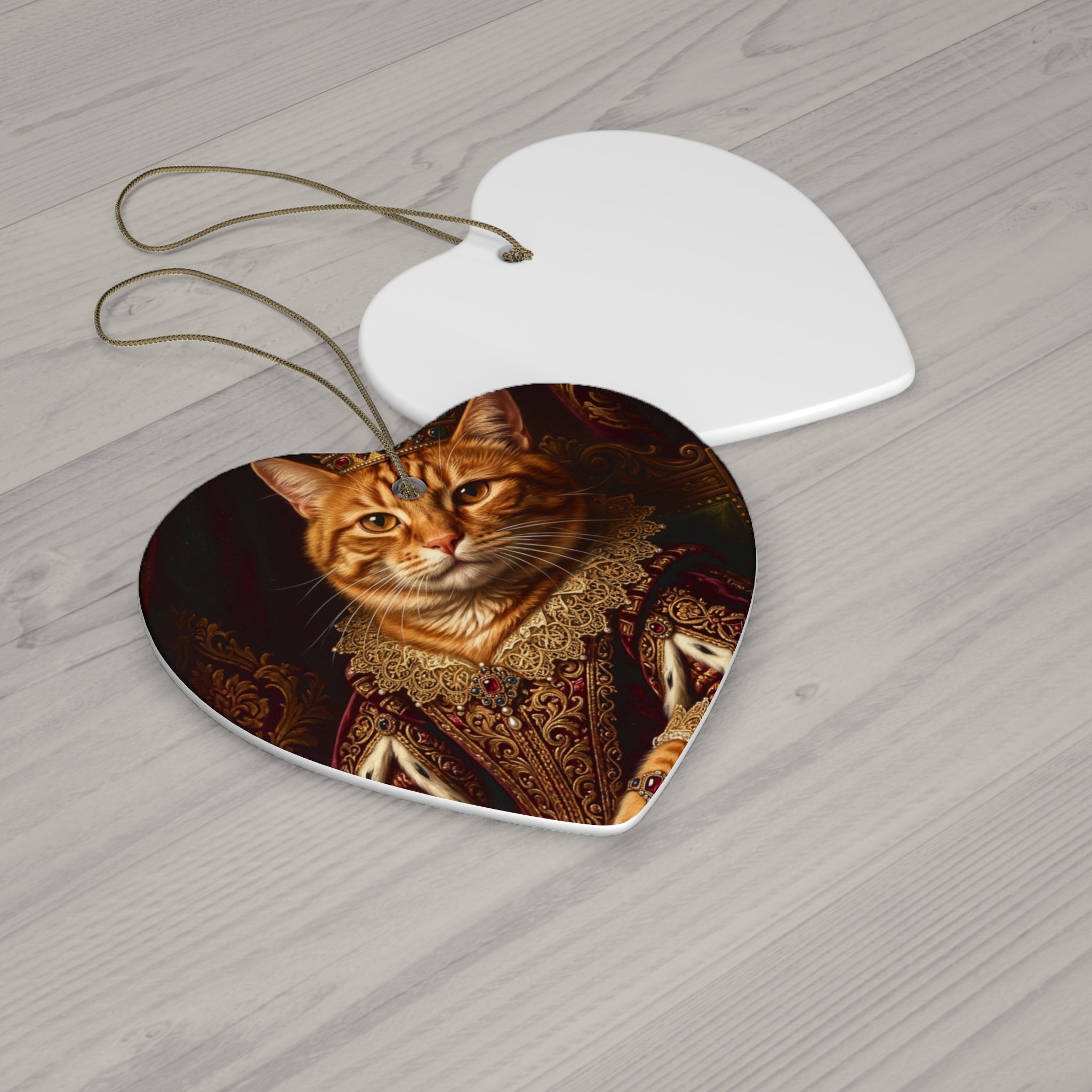 Custom Pet Portrait Ornament — Renaissance Royal