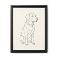 Custom Pet Portrait — Minimalist Line Art — Framed Canvas