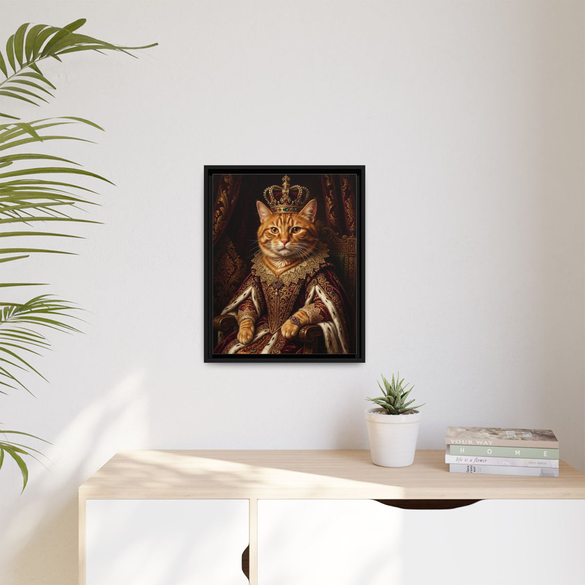 Custom Pet Portrait — Renaissance Royal — Framed Canvas