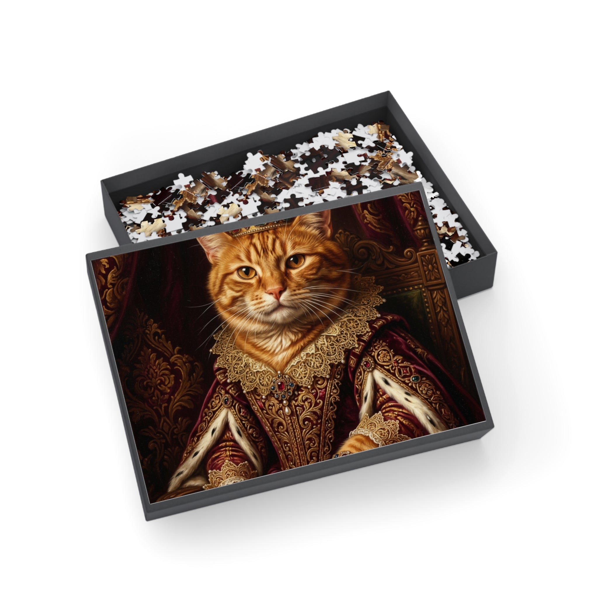 Custom Pet Portrait Puzzle — Renaissance Royal