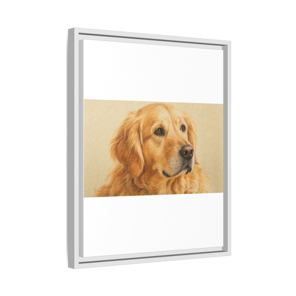 Custom Pet Portrait — Colored Pencil Sketch — Framed Canvas