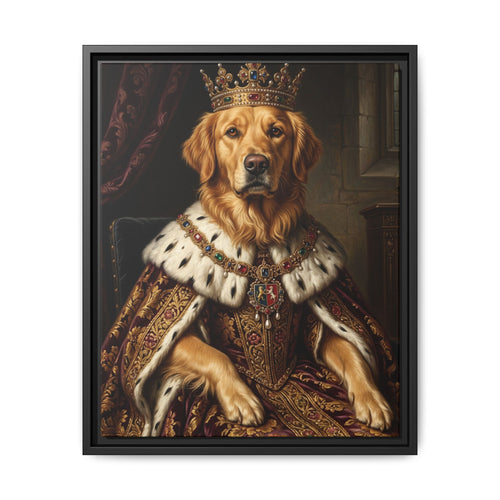 Custom Pet Portrait — Renaissance Royal — Framed Canvas
