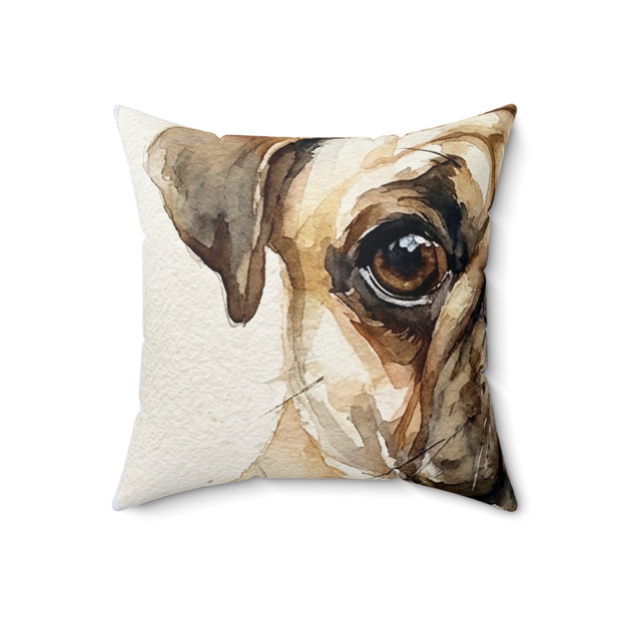 Custom Pet Portrait Pillow — Watercolor