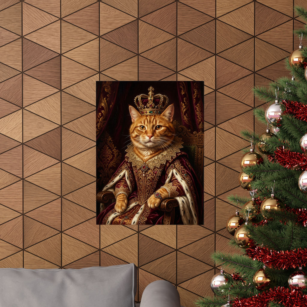 Custom Pet Portrait Poster — Renaissance Royal — Matte