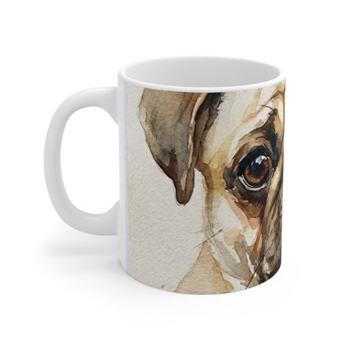 Custom Pet Portrait Mug — Watercolor — 11oz