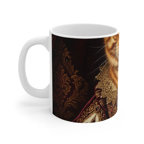 Custom Pet Portrait Mug — Renaissance Royal — 11oz