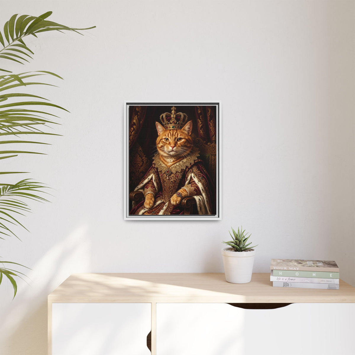 Custom Pet Portrait — Renaissance Royal — Framed Canvas
