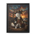 Custom Pet Portrait — Pirate Captain — Framed Canvas