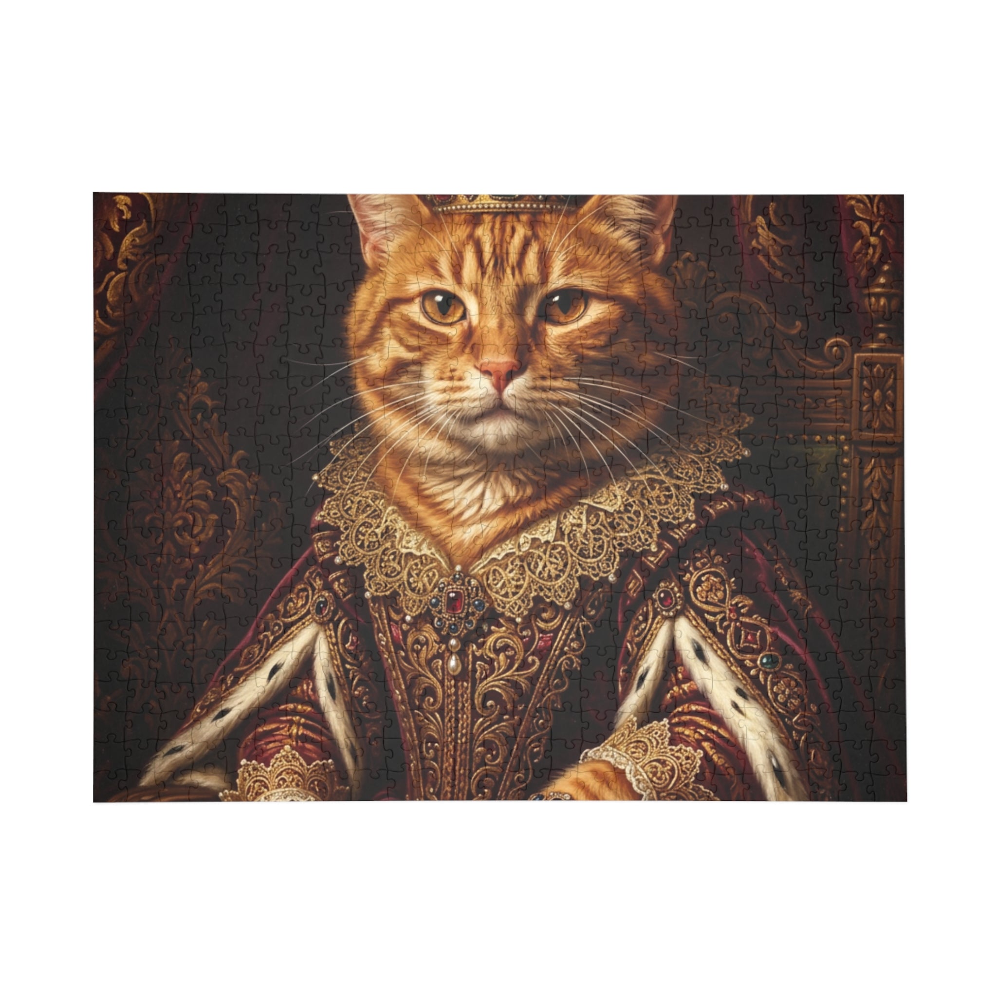 Custom Pet Portrait Puzzle — Renaissance Royal