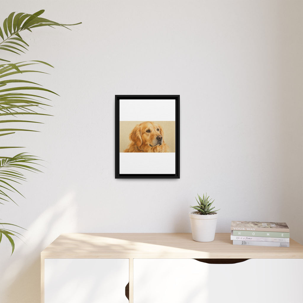 Custom Pet Portrait — Colored Pencil Sketch — Framed Canvas