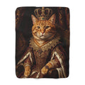 Custom Pet Portrait Blanket — Renaissance Royal — Sherpa Fleece