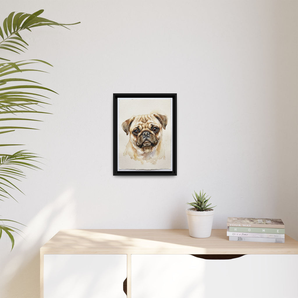 Custom Pet Portrait — Watercolor — Framed Canvas