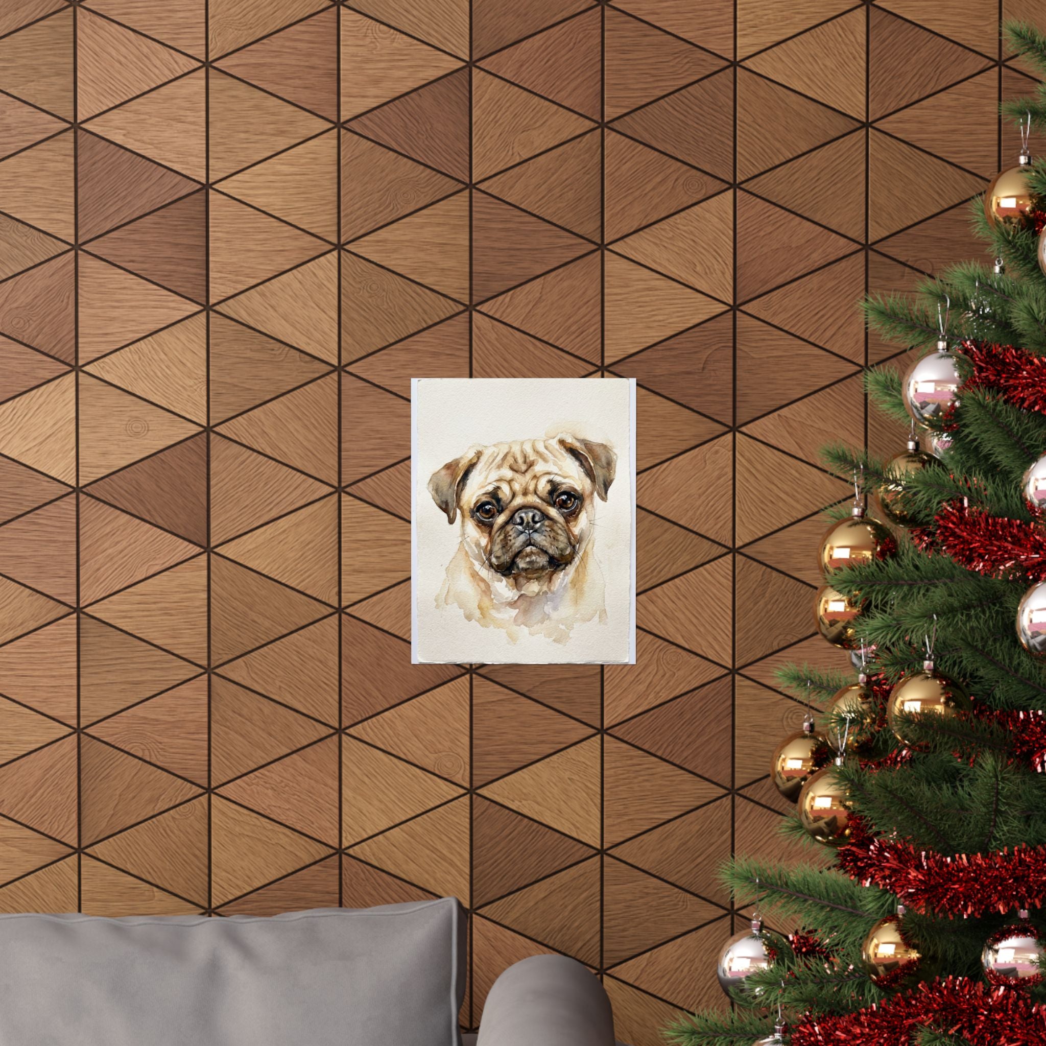 Custom Pet Portrait Poster — Watercolor — Matte
