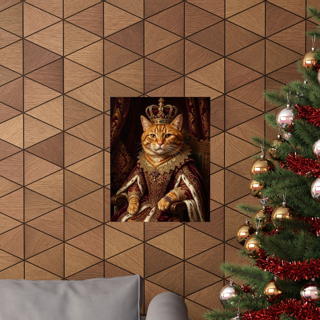 Custom Pet Portrait Poster — Renaissance Royal — Matte