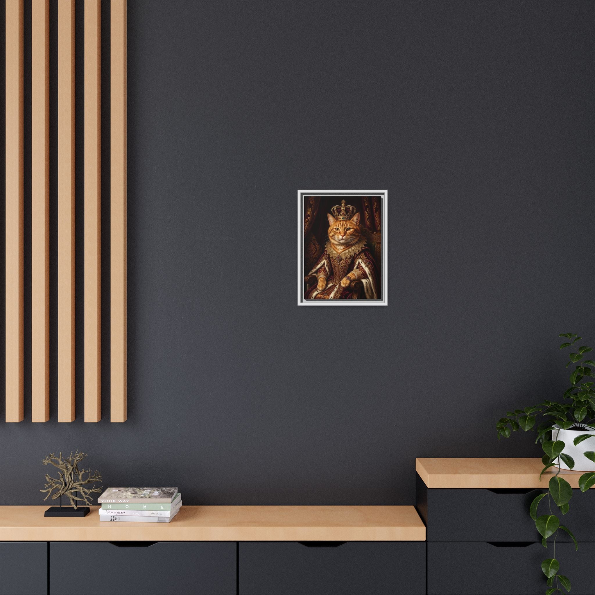 Custom Pet Portrait — Royal Knight — Framed Canvas