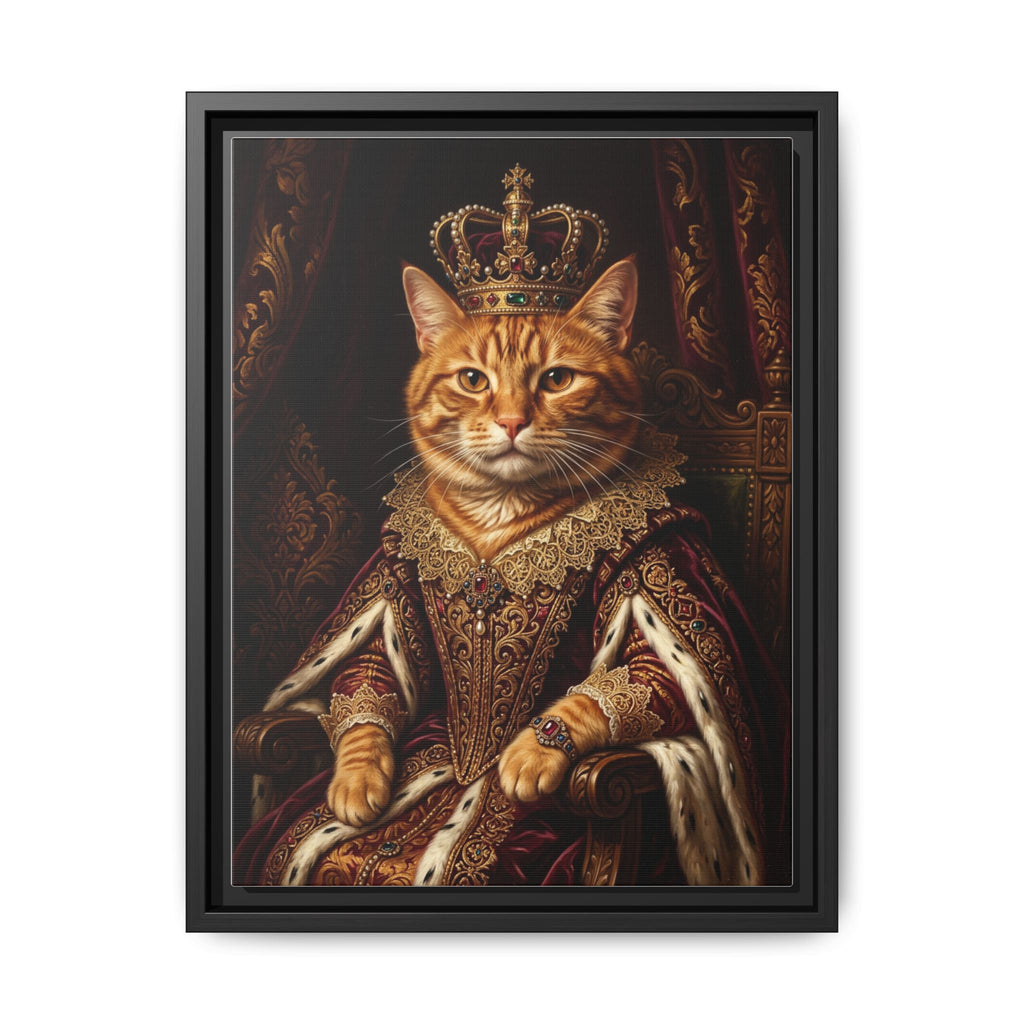 Custom Pet Portrait — Royal Knight — Framed Canvas