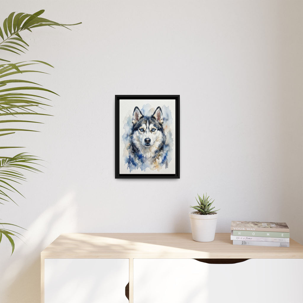 Memorial Pet Portrait — Gentle Watercolor — Framed Canvas