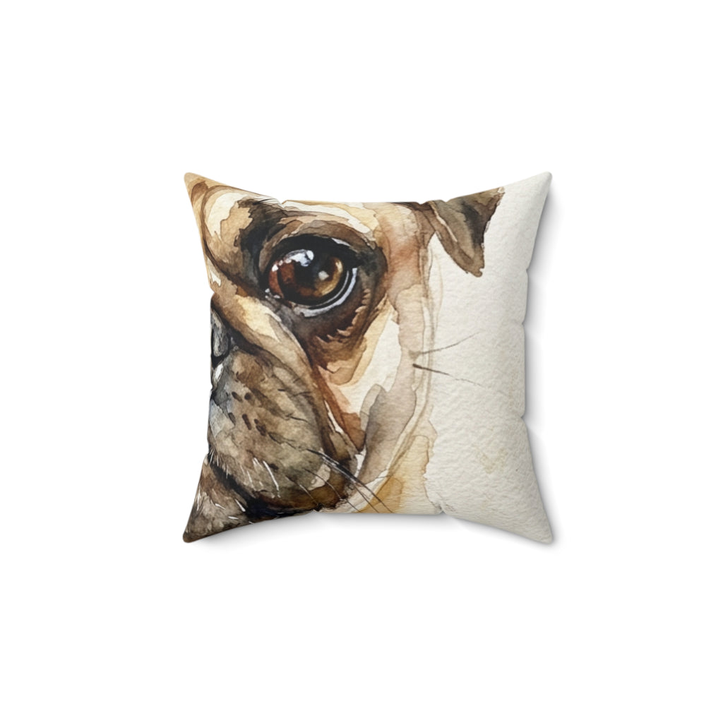 Custom Pet Portrait Pillow — Watercolor